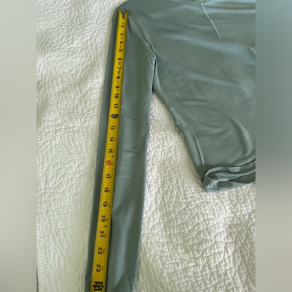 Womens Jackson Rowe Rosebud Long Sleeve Tee Shirt in Eucalyptus Color Medium - Picture 7 of 8